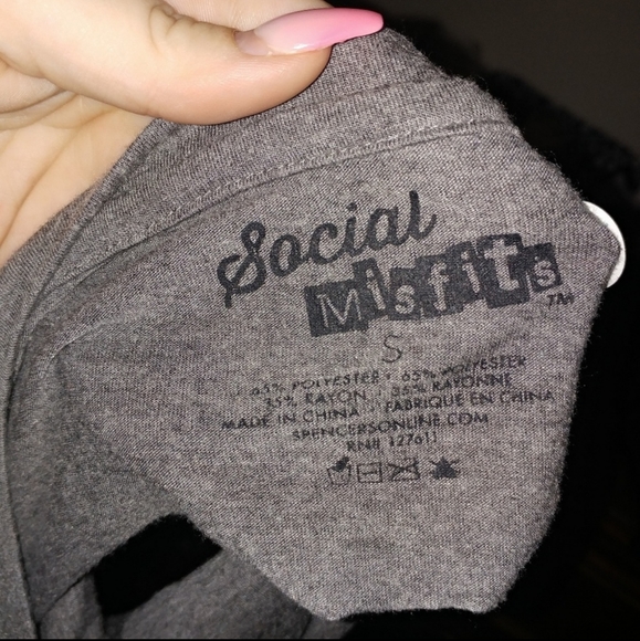 Social Misfits born to raise hell bone sliced tee - Picture 4 of 6